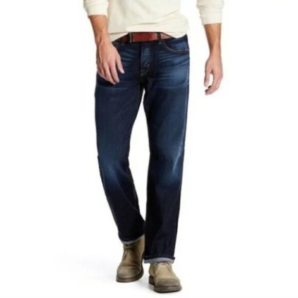 Hudson Wilde Relaxed Straight Jeans 34 Davi - Picture 1 of 9